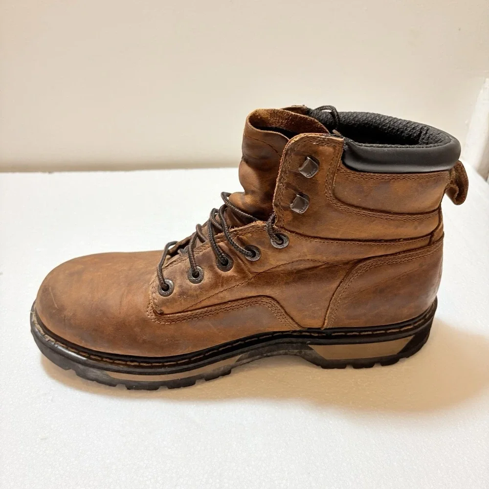 Cabelas Gore Tex Leather Hiking Work Boots Mens 12 EE Brown Waterproof Lace Up